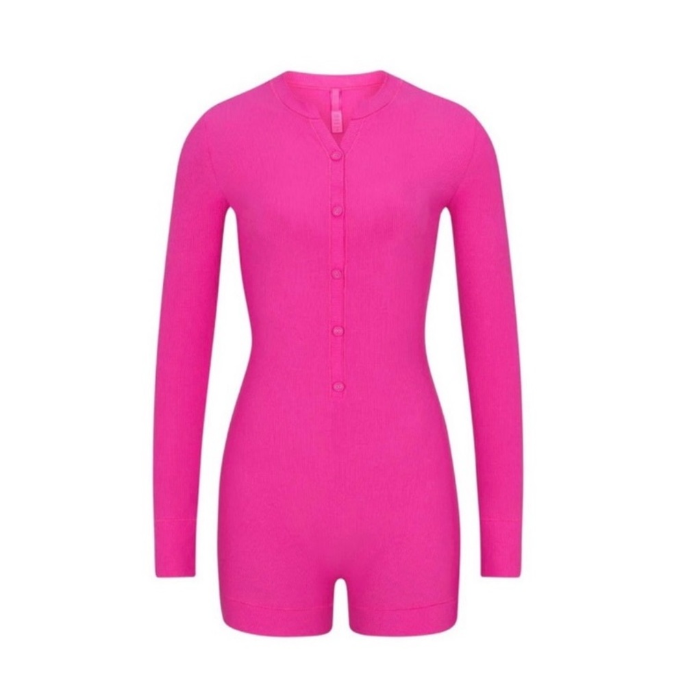 SKIMS Soft Lounge Button Up Henley Onesie